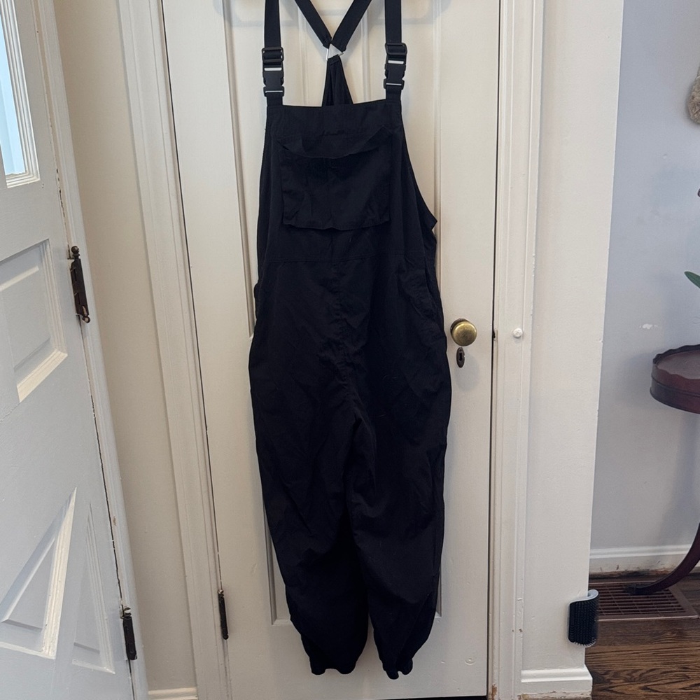 Black Overalls with Adjustable Straps